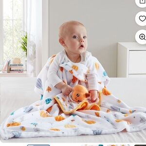 Parents Choice 30”x36” Pumpkin Baby Blanket NWT